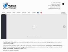 Tablet Screenshot of parkerlighting.com